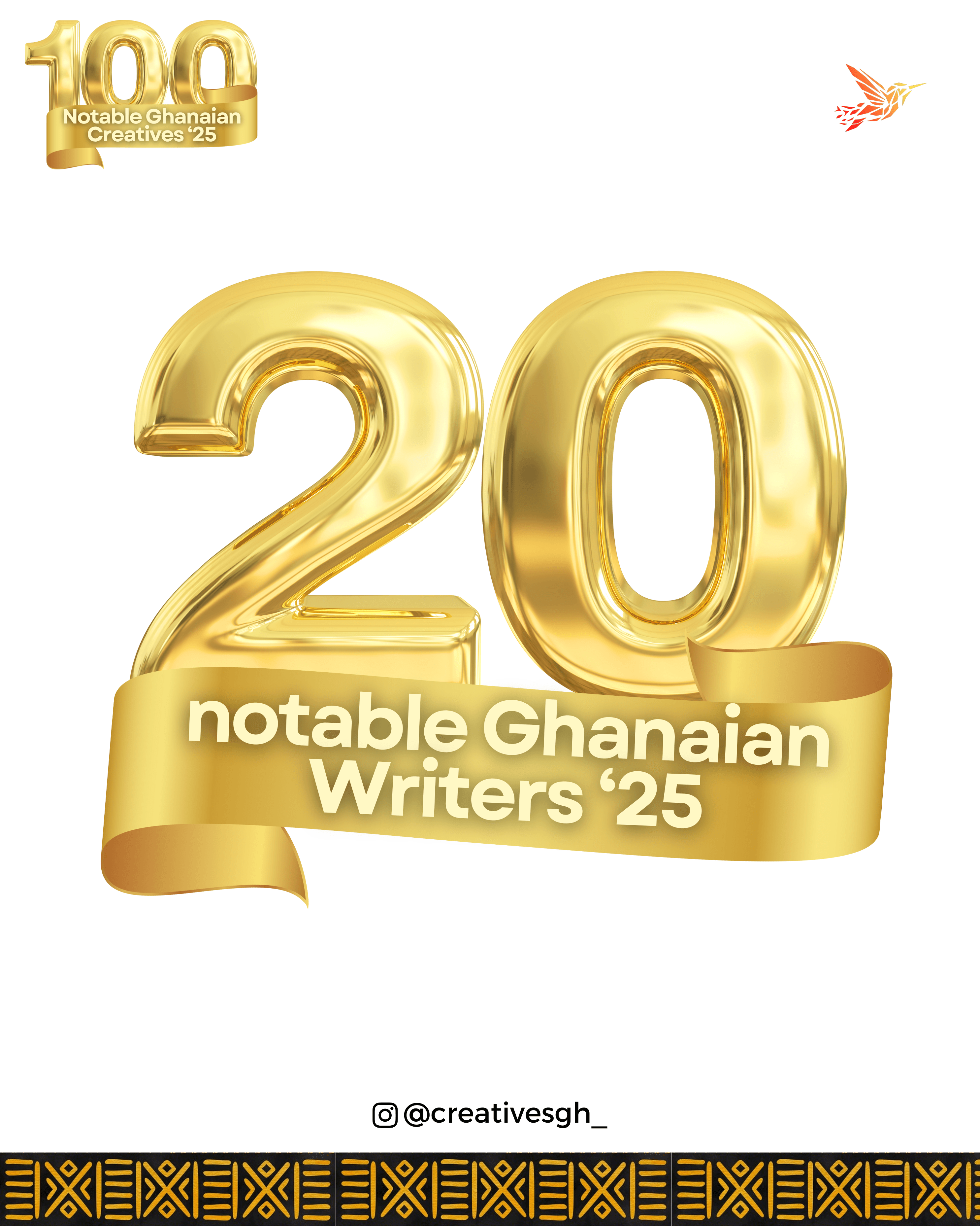 Top 20 Notable Ghanaian Writers of 2025 - CPG 100